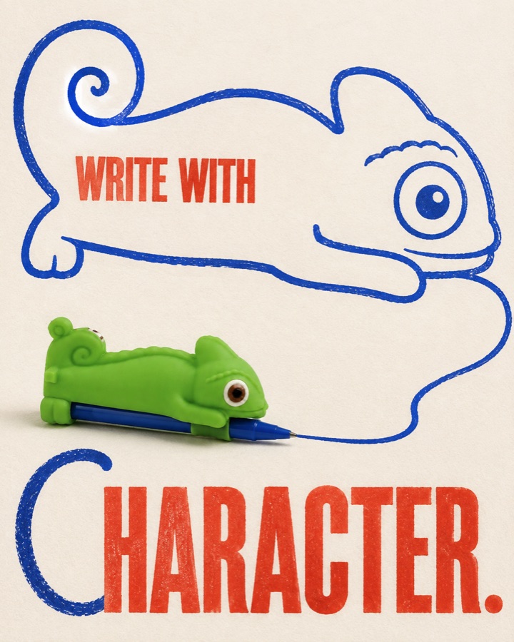 Clipper Hero ruchka bilan — Write with character posteri